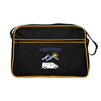 le camping-car appelle - Sac Retro - noir/or - Devant