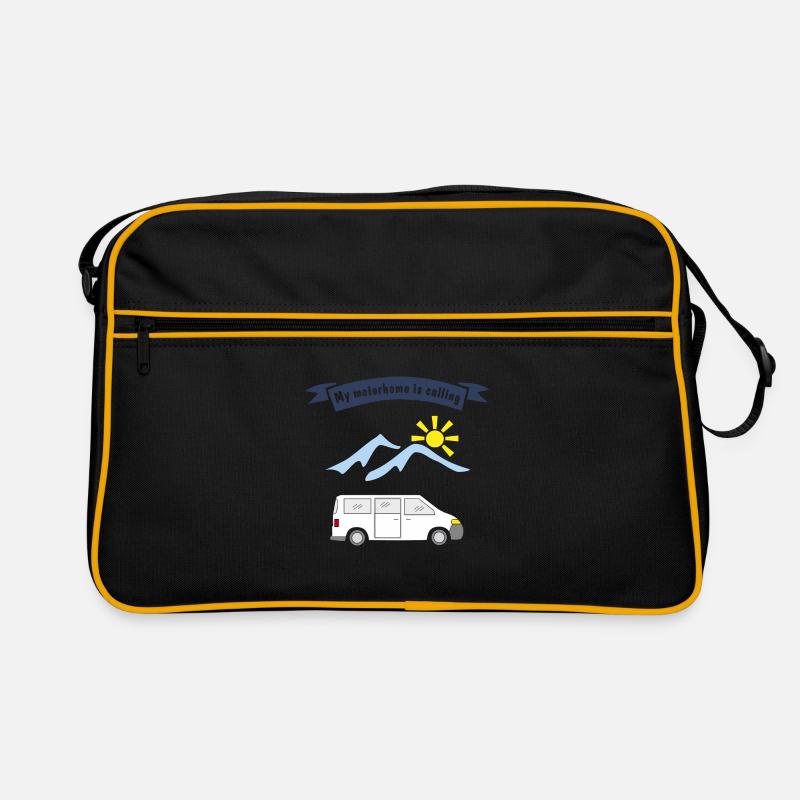 motorhome is calling - Retro Bag - black/gold