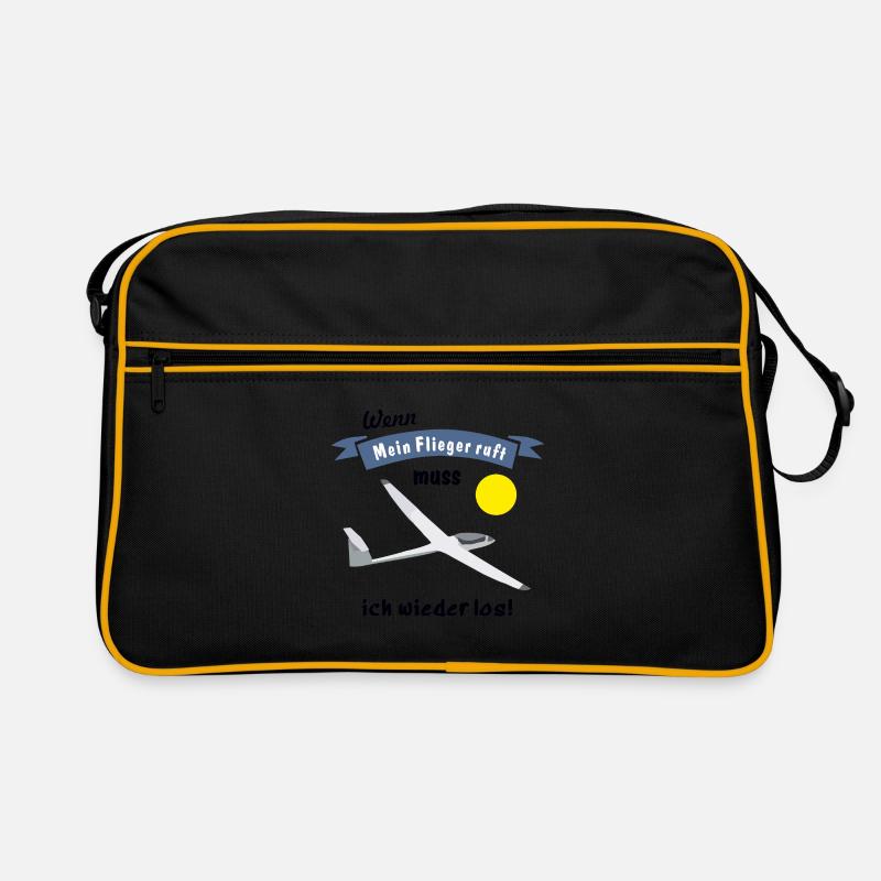 wenn mein flieger ruft Retro Tasche
