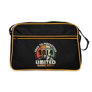 Vintage 2014 retro vintage birthday gift - Retro Bag - black/gold - Front
