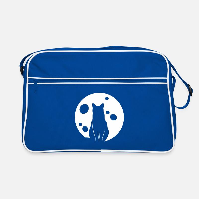 Chat dans la Lune Chats de nuit Sac Retro