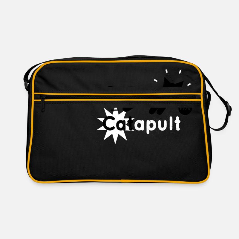 Katapult - Retro Tasche - Schwarz/Gold