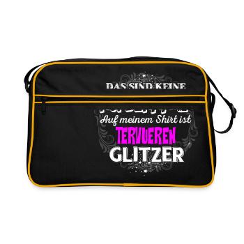 TERVUEREN - Glitzer - Retro Tasche - Schwarz/Gold - Vorne