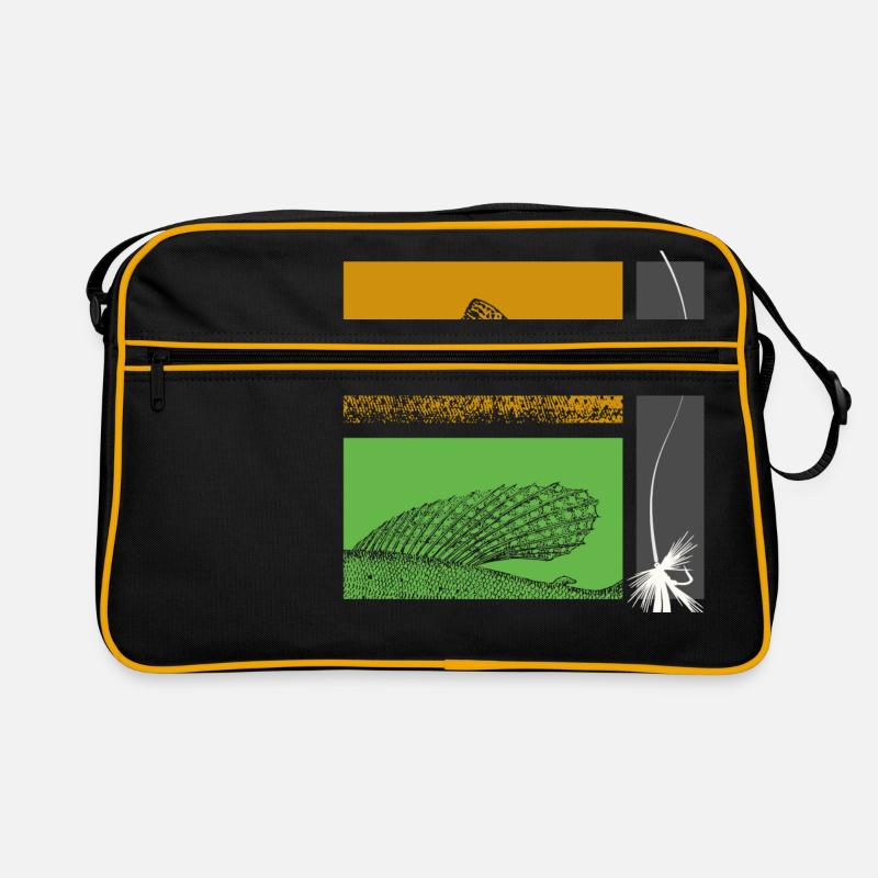 Modell 26 - Forelle und Äsche Retro Tasche