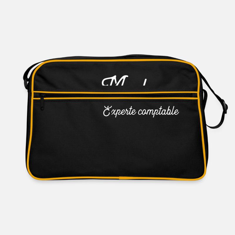 Madame Experte comptable cadeau - Sac Retro - noir/or