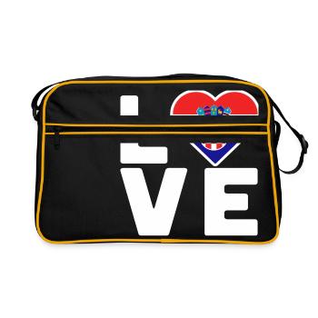 Croatie Championnat du monde de football Amour WM - Sac Retro - noir/or - Devant