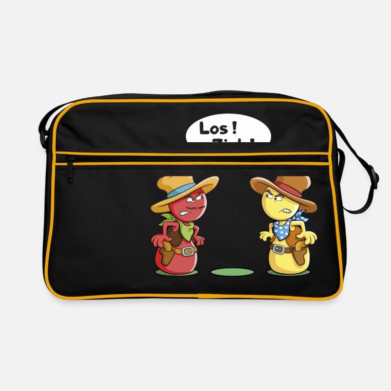 Pöppel Duell - Retro Tasche - Schwarz/Gold