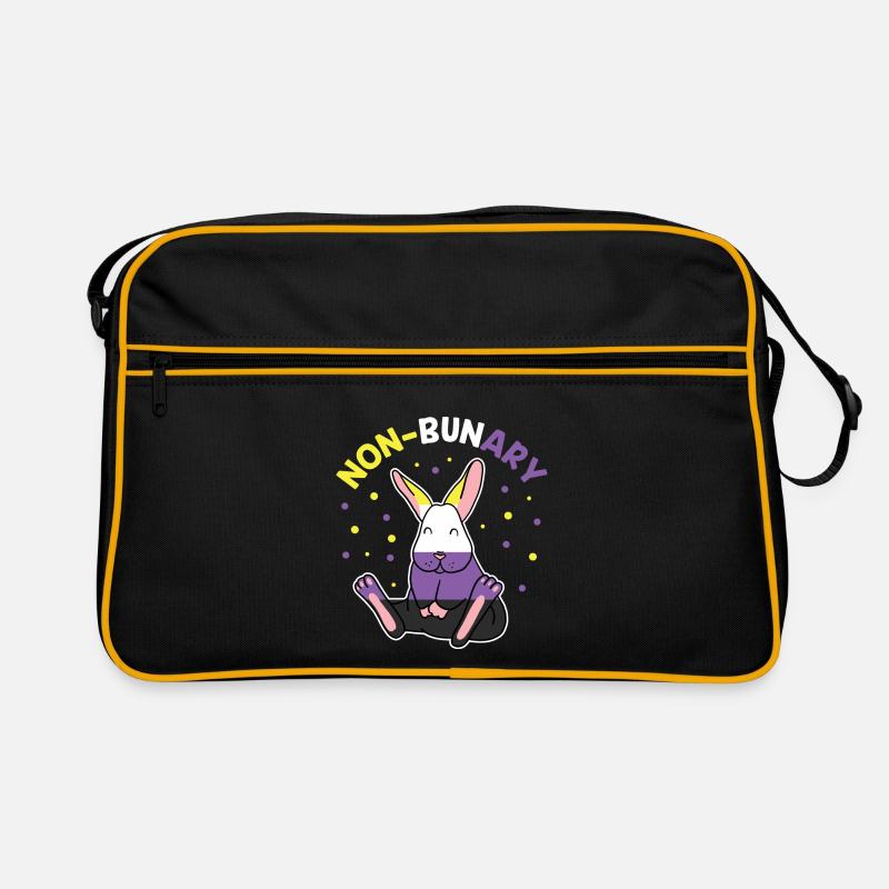 Nicht-Bunary Non Binary Genderqueer Pride Flagge Retro Tasche