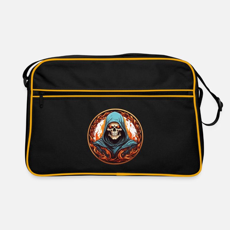 Faucheuse avec capot dans le cercle de feu Sac Retro