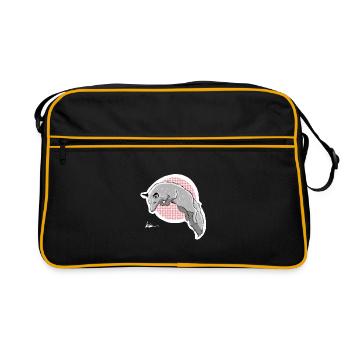 hunting snow fox - Retro Bag - black/gold - Front