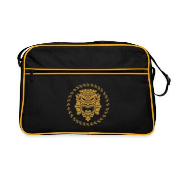 Signes mystiques Masques Figures et Motifs - Sac Retro - noir/or - Devant