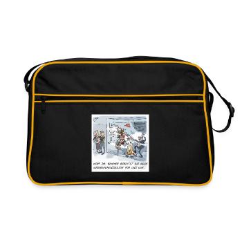 New corporate culture sparked - Retro Bag - black/gold - Front