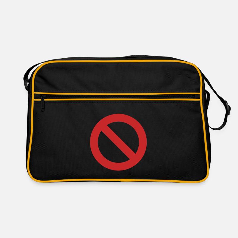 red circle red anti dont like hate against empty Retro Bag