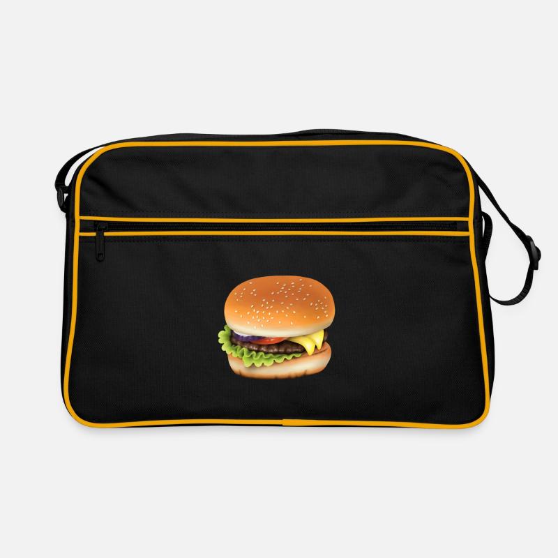 Hamburger - Sac Retro - noir/or