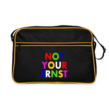 Not your ernst - Retro Tasche - Schwarz/Gold - Vorne