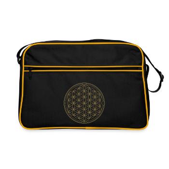 Flower of Live Flower of Life Protection Symbol - Retro Bag - black/gold - Front