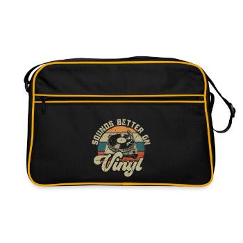 vinyl vinyl music turntable retro - Retro Bag - black/gold - Front
