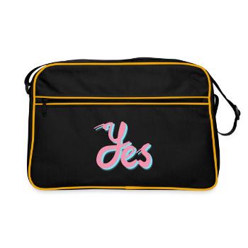 Ja, Damenmode, die Sie stärkt - Retro Tasche - Schwarz/Gold - Vorne