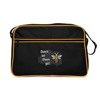 Save the Bees - Save the Bees - Retro Bag - black/gold - Front