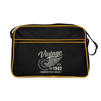 Millésime 1942 Année de naissance 82 Anniversaire 82 Millésime - Sac Retro - noir/or - Devant