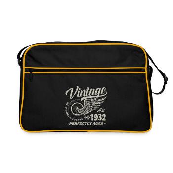 Millésime 1932 Année de naissance 88 Anniversaire 88 Millésime - Sac Retro - noir/or - Devant