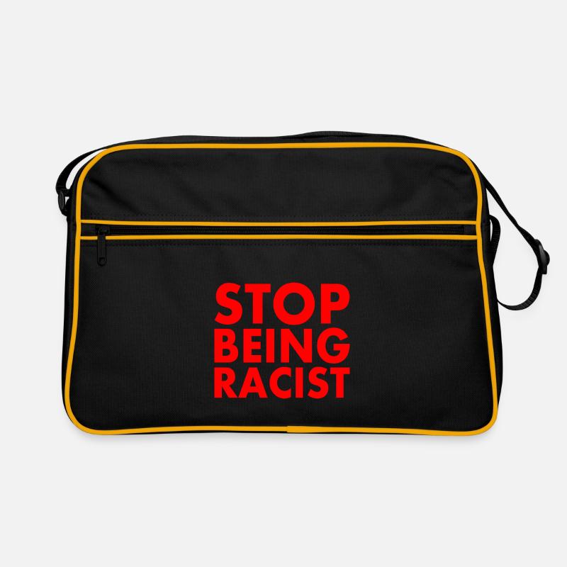Stop being racist Retro Tasche