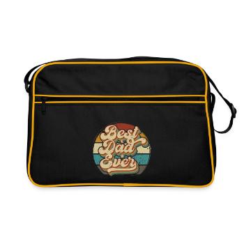 Meilleur cadeau de papa de la fête des pères - Sac Retro - noir/or - Devant