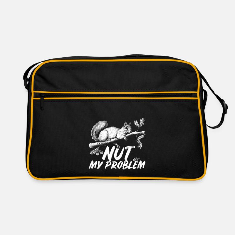 Eichhörnchen Écureuil Nut mon problème Sac Retro