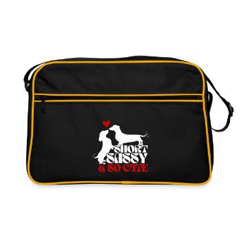 Dachshund Dog Dachshund Dog Breed Dachshund - Retro Bag - black/gold - Front
