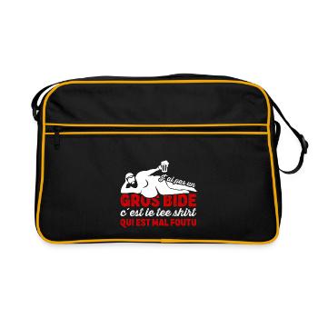 J'ai Pas Un Gros Bide Humour Sarcasme - Retro Tasche - Schwarz/Gold - Vorne
