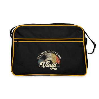 vinyl vinyl music turntable retro - Retro Bag - black/gold - Front