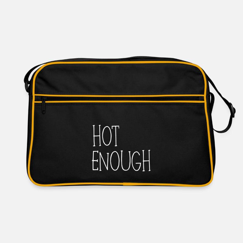 hot enough Summer Beach funny quote Retro Bag