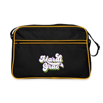 Mardi Gras 2023 retro vintage - Retro Tasche - Schwarz/Gold - Vorne