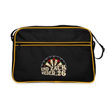 Funny Dart Saying Dartboard Dart Gift - Retro Bag - black/gold - Front