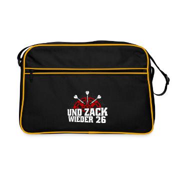 Funny Dart Saying Dartboard Dart Gift - Retro Bag - black/gold - Front