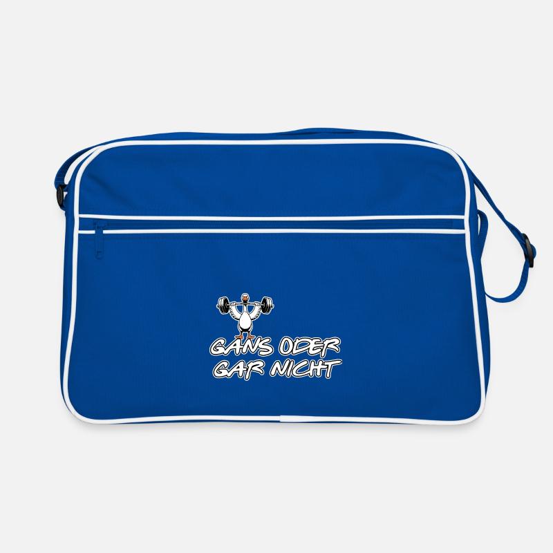 Lustige Sprüche - Wortspiel - Gans oder Gar nicht Retro Tasche