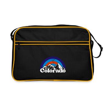 Colorado State USA Mountains Hiking Retro Vacation - Retro Bag - black/gold - Front