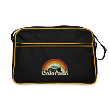 Colorado State USA Mountains Hiking Retro Vacation - Retro Bag - black/gold - Front