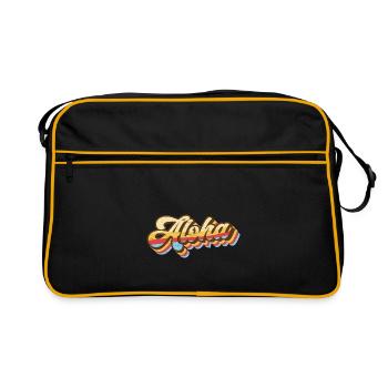 Aloha Surfer Palms Beach Retro Hawaii Beach 70s - Retro Bag - black/gold - Front