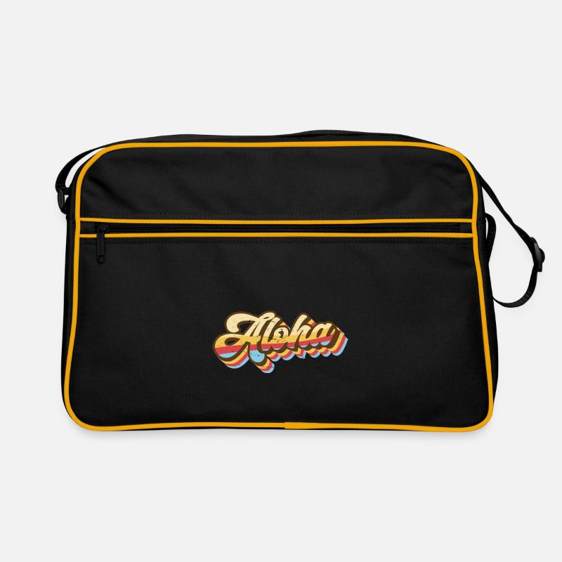 Aloha Surfer Palms Beach Retro Hawaii Beach 70s Retro Bag