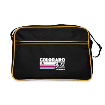 Colorado State USA Mountains Hiking Retro Vacation - Retro Bag - black/gold - Front