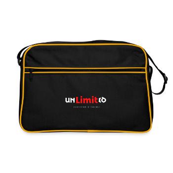 unlimited grenzenlos stark erfolg - Retro Tasche - Schwarz/Gold - Vorne