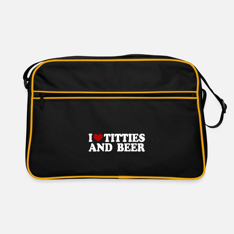 J’adore les titties et la bière Sac Retro