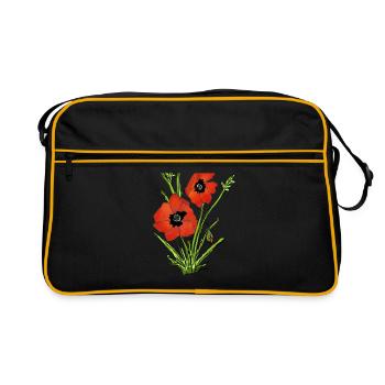 Coquelicot, Poppy - Sac Retro - noir/or - Devant