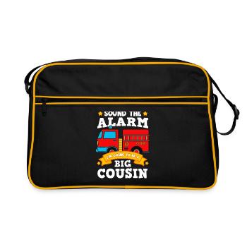 Je vais être un grand cousin - Sac Retro - noir/or - Devant