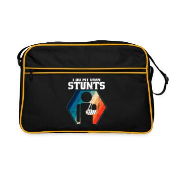 Je fais mes propres cascades - Sac Retro - noir/or - Devant