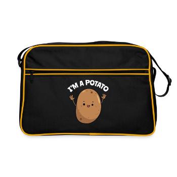 Je suis une pomme de terre - Sac Retro - noir/or - Devant