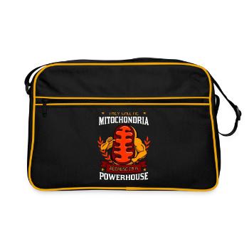 They Call Me Mitochondria A Powerhouse - Retro Bag - black/gold - Front