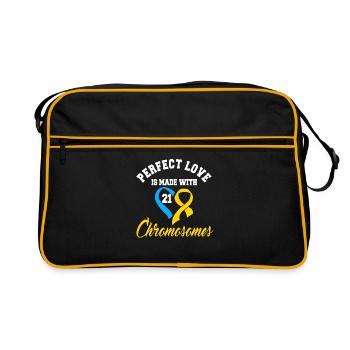 Perfect Love Is Made With 21 Chromosomes - Retro Bag - black/gold - Front