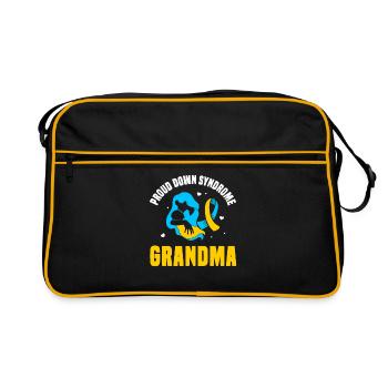 Proud Down Syndrome Grandma - Retro Bag - black/gold - Front